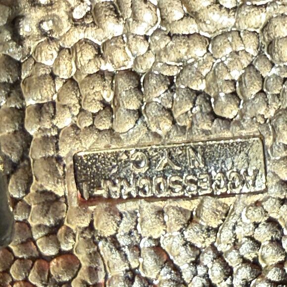 VTG. ACCESSOCRAFT‎ WOMENS GOLDTONE ORNATE WIDE BELT BUCKLE 7.75X2.75\